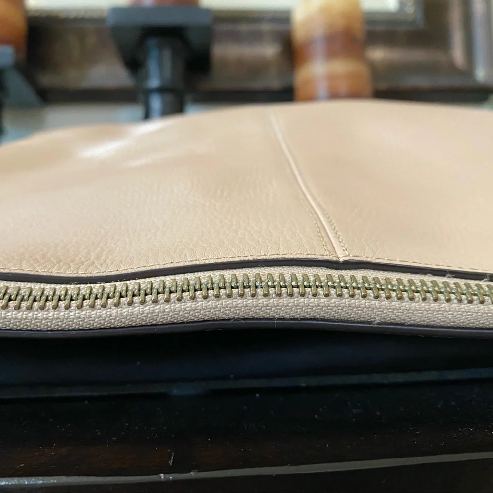 Coach Tan Natural Calf Leather Dufflette Crossbody bag,Nickel Tone Hardware,LRG